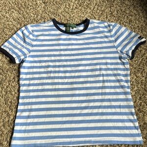 Blue striped shirt